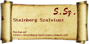 Steinberg Szalviusz névjegykártya